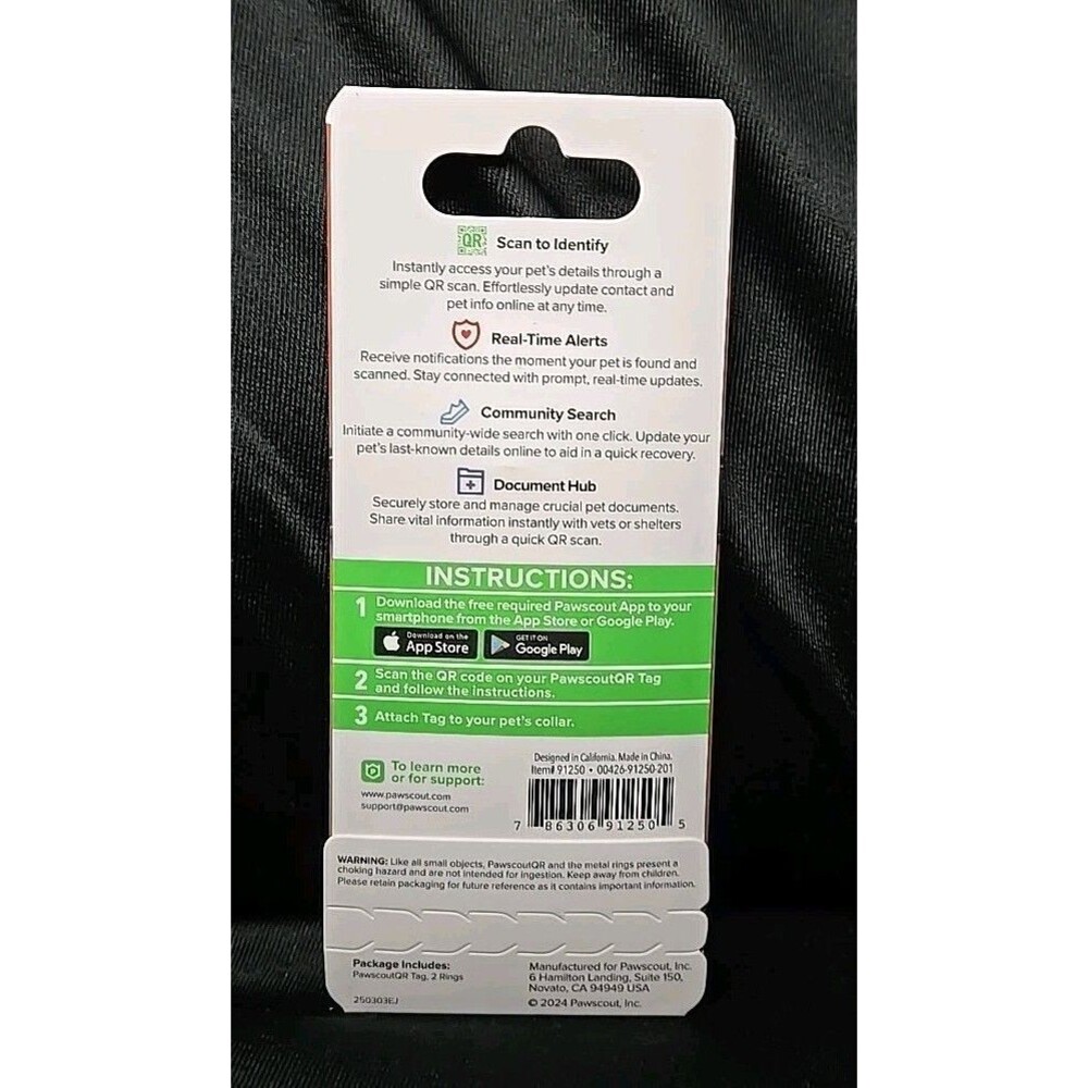 NEW Pawscout QR The Smart Pet Tag Finder for Dogs/Cats Connects To Your Phone - Picture 2 of 3